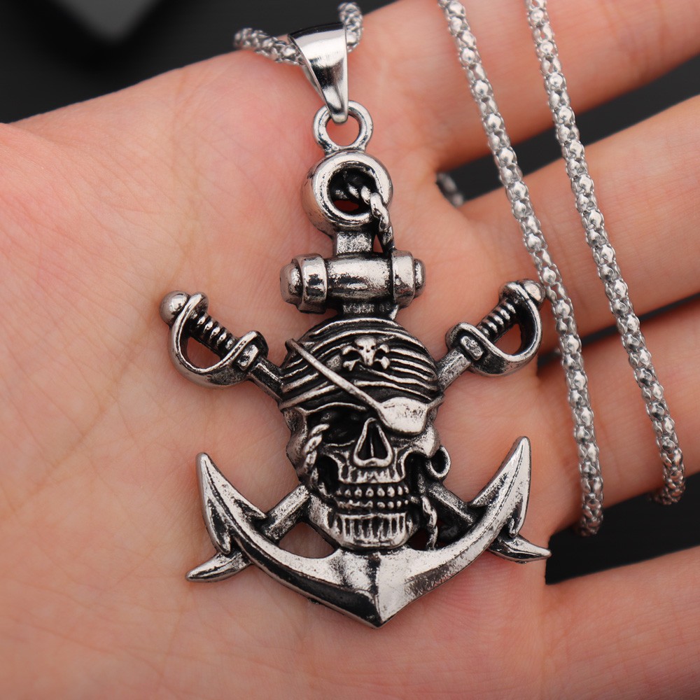 Battle Rope Anchor - Vintage çift kılıç korsan titanyum çelik
