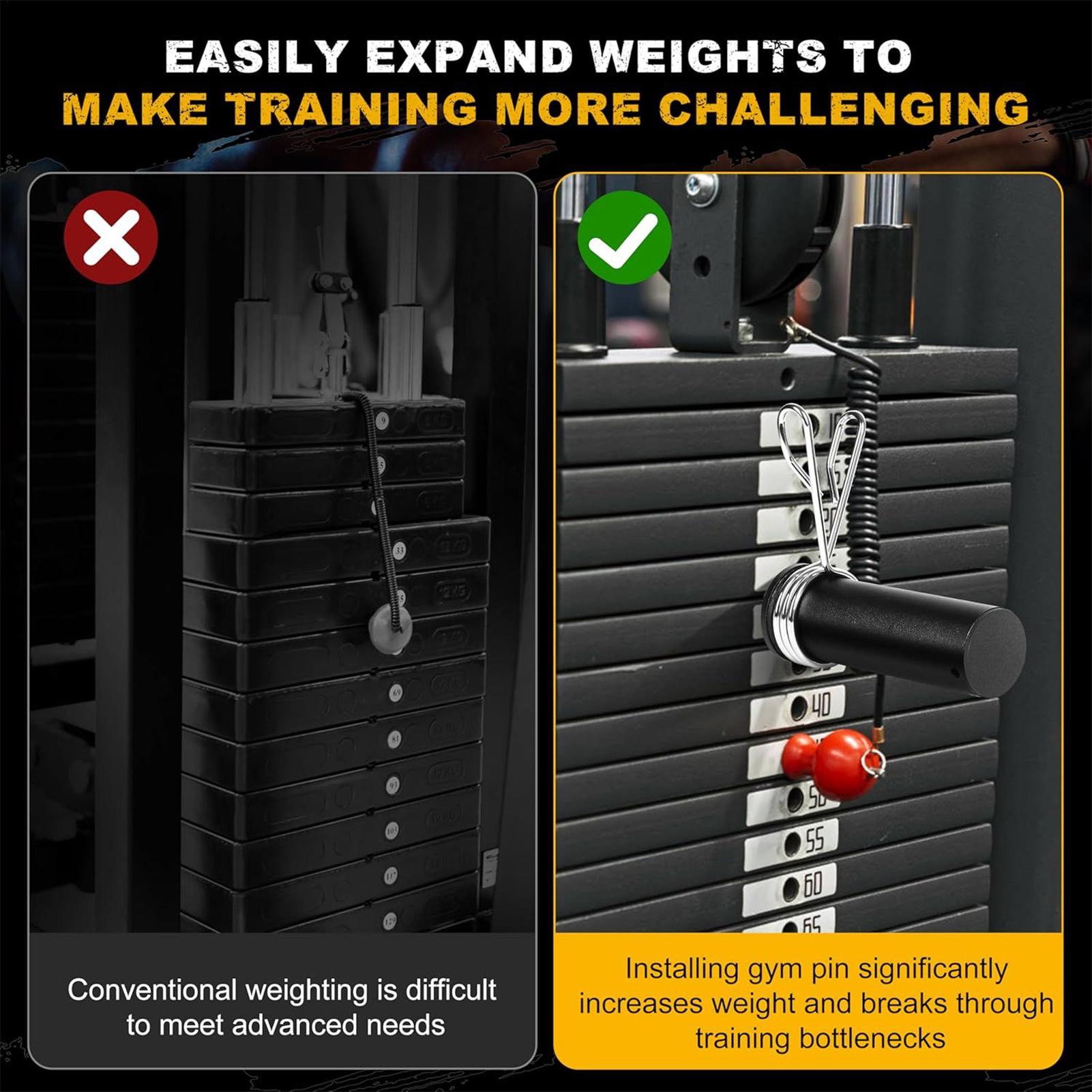 Landmine Barbell Attachment - Yaylı Klipsli Spor Salonu Pimi, Hızlı
